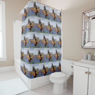 Rideaux De Douche Jack Pompe À Huile Texas Au Coucher Du Soleil Sur 