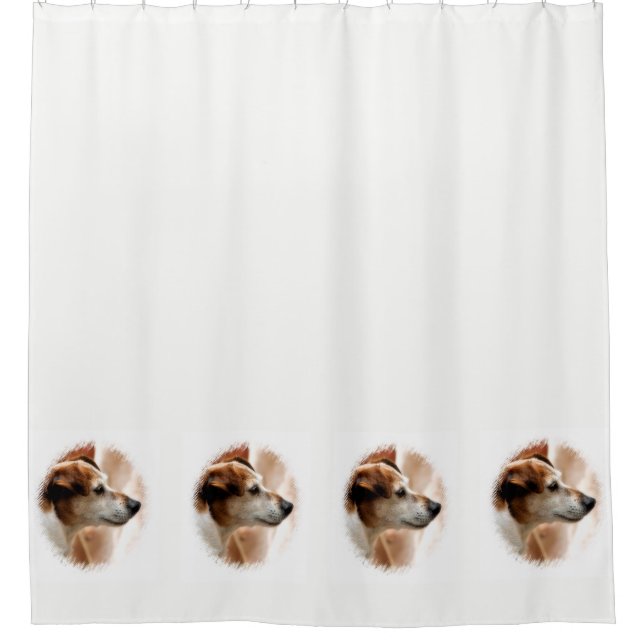 RIDEAUX DE DOUCHE JACK RUSSELL TERRIER CHIEN (Devant)