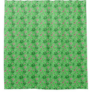 Rideaux De Douche Jacobean Floral, Emerald et Lime Green
