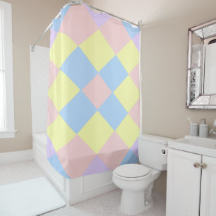 Rideaux De Douche Jacquard aux couleurs Pastel Spring