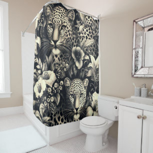 Rideaux De Douche Jaguar de la Jungle vintage