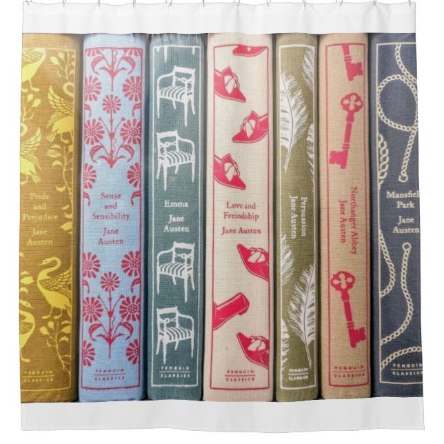 Rideaux De Douche Jane Austen's books (Devant)