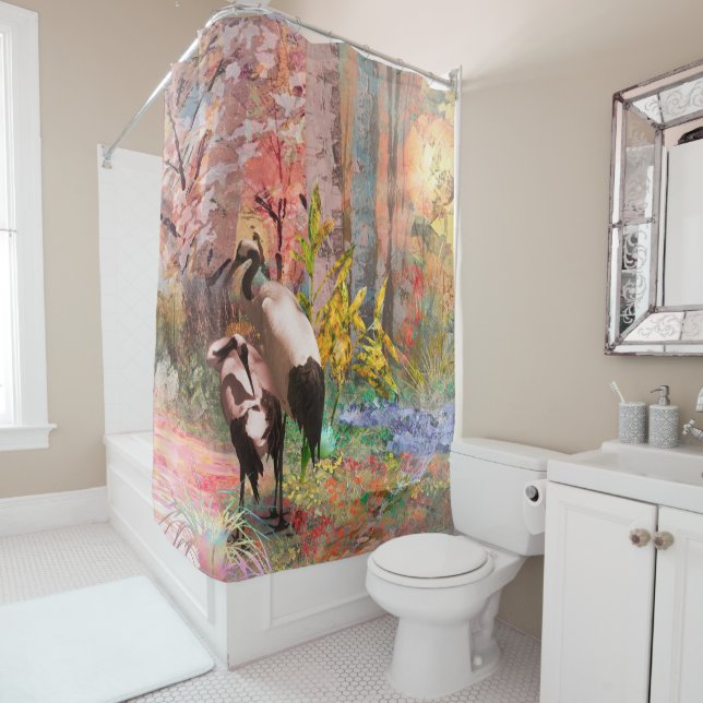 Rideaux De Douche JAPONAIS CRANSE "Soleil levant" (En situation)