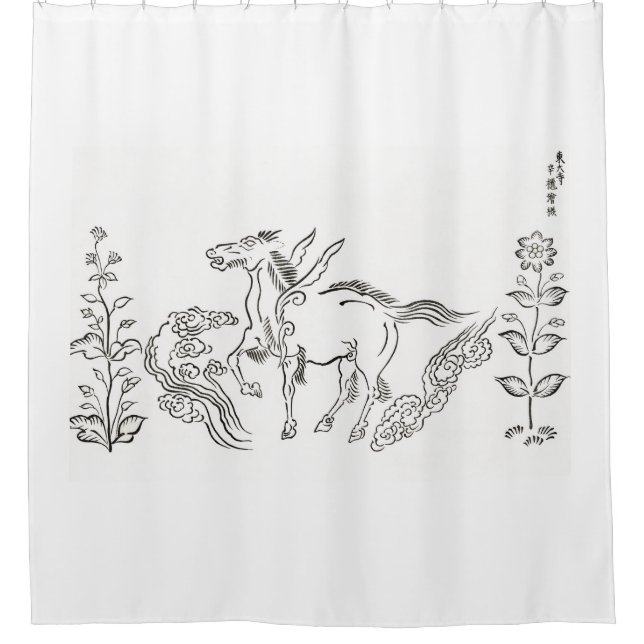 RIDEAUX DE DOUCHE JAPONAIS PEGASUS DOUCHE BLANCHE (Devant)