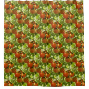 Rideaux De Douche Jardin Cherry Tomates Motif de la nature