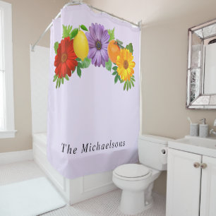 Rideaux De Douche Jardin Floral Citrus