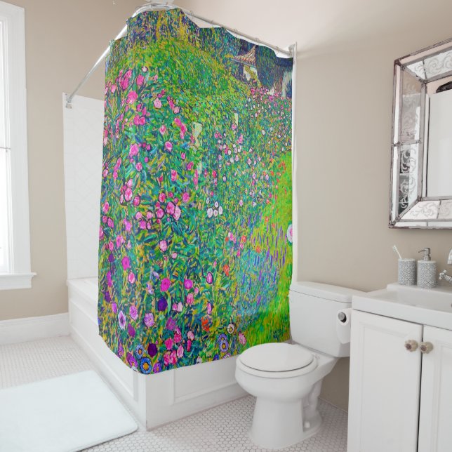 Rideaux De Douche Jardin Italien, Gustav Klimt (En situation)
