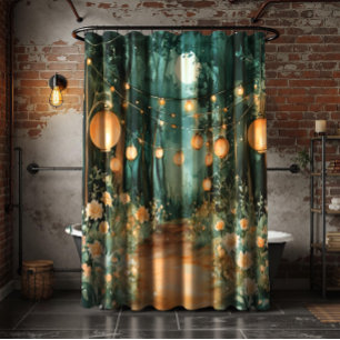 Rideaux De Douche Jardin Magique au Clair de Lune