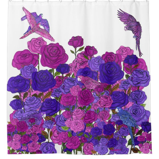 Rideaux De Douche Jardin rose (Devant)