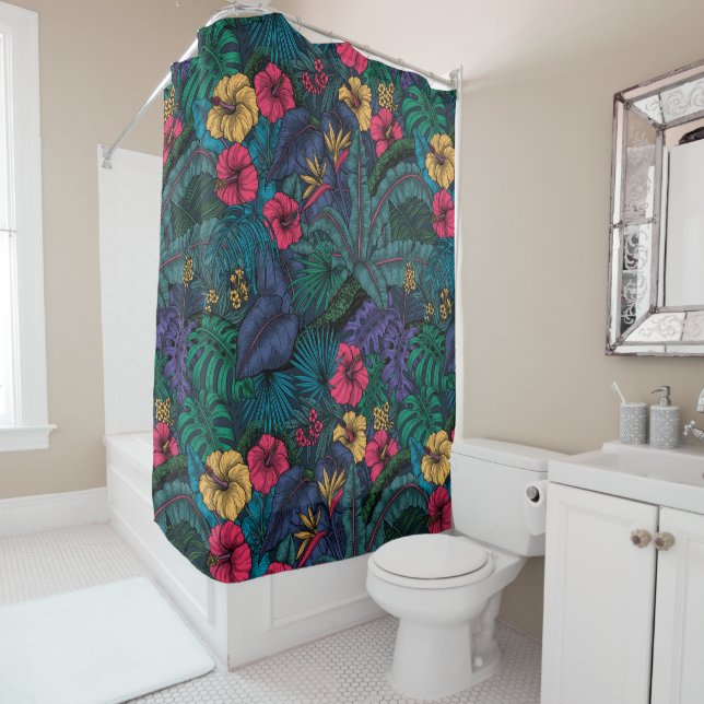 Rideaux De Douche Jardin tropical (En situation)