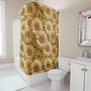 Rideaux De Douche Jaune floral jaune tournesol jaunes marguerites