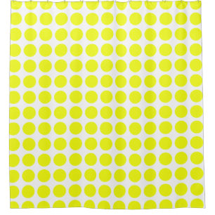 Rideaux de douche jaune Polka Dot