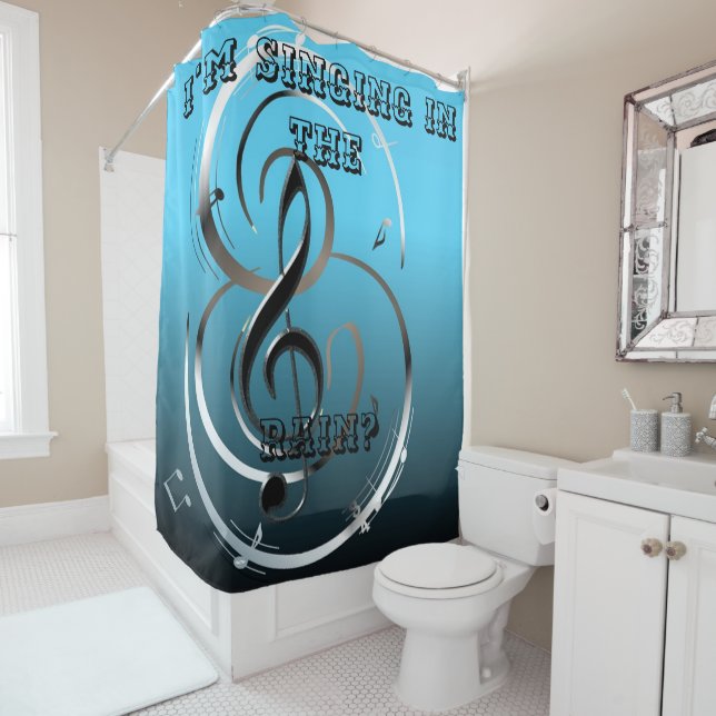 Rideaux De Douche Je chante dans la pluie ? (En situation)