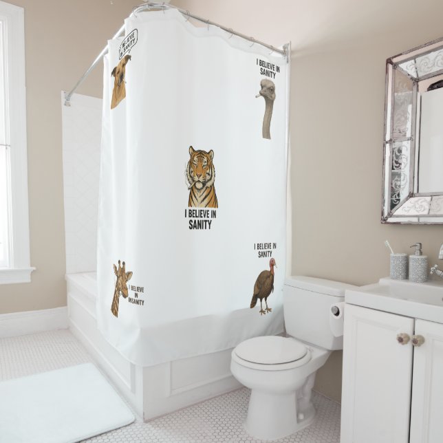 Rideaux De Douche Je crois en Sanity (En situation)