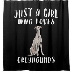 Rideaux De Douche Je Suis Juste Une Fille Qui Aime Greyhounds Cadeau