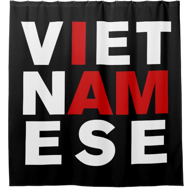 RIDEAUX DE DOUCHE JE SUIS VIETNAMAIS (Devant)