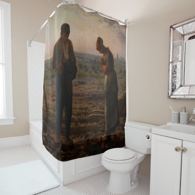 Rideaux De Douche Jean-François Millet - L'Angelus (En situation)