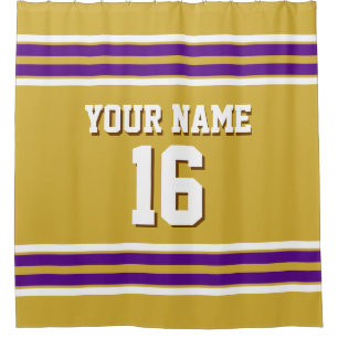Rideaux De Douche Jersey sportif Purple White Stripes
