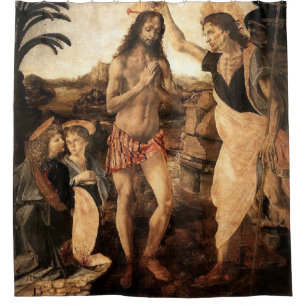 Rideaux De Douche Jésus Christ baptisé par Jean, tableau de L