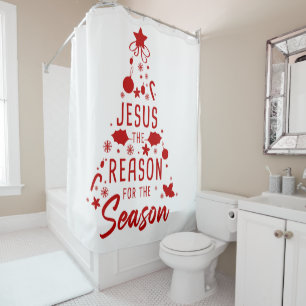 Rideaux De Douche Jésus La Raison De La Saison - Foi De Noël