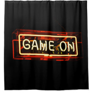 Rideaux De Douche Jeu sur Neon Sign Sports Gamer