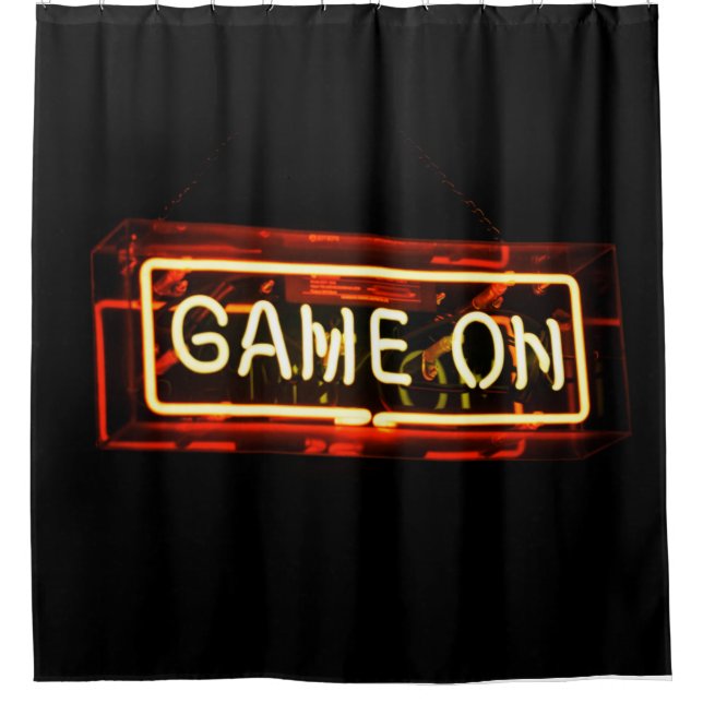 Rideaux De Douche Jeu sur Neon Sign Sports Gamer (Devant)