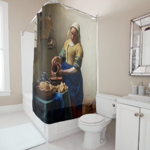 Rideaux De Douche Johannes Vermeer - La Milkmaid