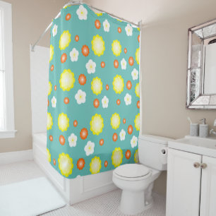 Rideaux De Douche Joli coloré motif fleur de marguerite