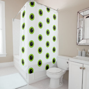 Rideaux De Douche Joli et drôle, yeux verts