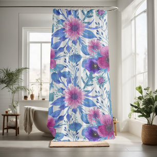 Rideaux De Douche Joli floraison fleurie décorative attirant l'oeil