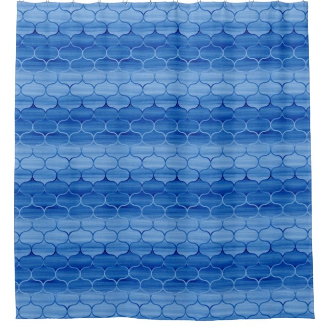 Rideaux De Douche Joli Motif d'oignon peint en bleu (Devant)