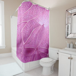Rideaux De Douche Joli Motif Feuille rose