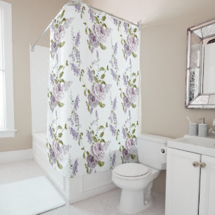 Rideaux De Douche Joli Motif Lilac violet