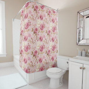 Rideaux De Douche Joli rose Shabby Chic Motif Floral
