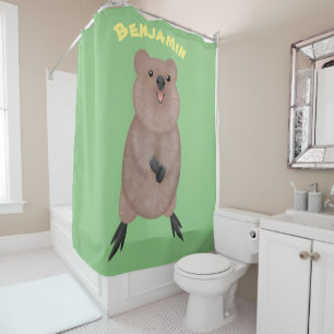 Rideaux De Douche Joli sourire mignon dessin animé quokka