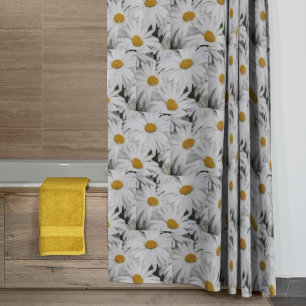 Rideaux De Douche Jolie marguerite blanche motif floral