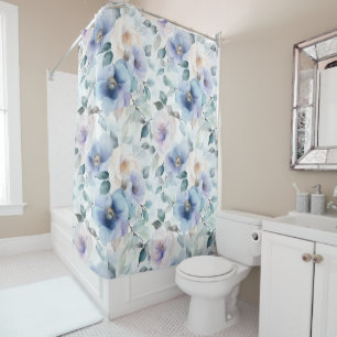 Rideaux De Douche Jolies fleurs lavande violettes blanches  