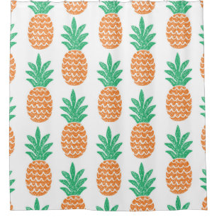 Rideaux De Douche Jouer à l'ananas : Plaisir Motif amusant.