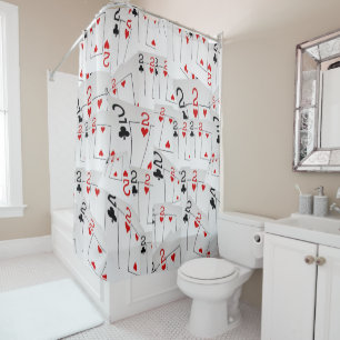 Rideaux De Douche Jouer au numéro de poker deux fois,