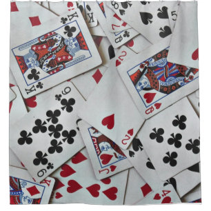 Rideaux De Douche Jouer aux cartes Poker Games Queen King