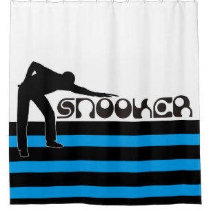 Rideaux De Douche JOUER SNOOKER police moderne + vos idées