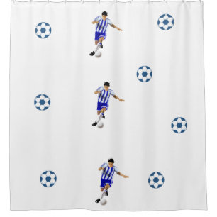 Rideaux De Douche Joueur de soccer/Ball de soccer Conception Douche 