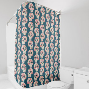 Rideaux De Douche Jour du crâne de sucre mexicain des morts