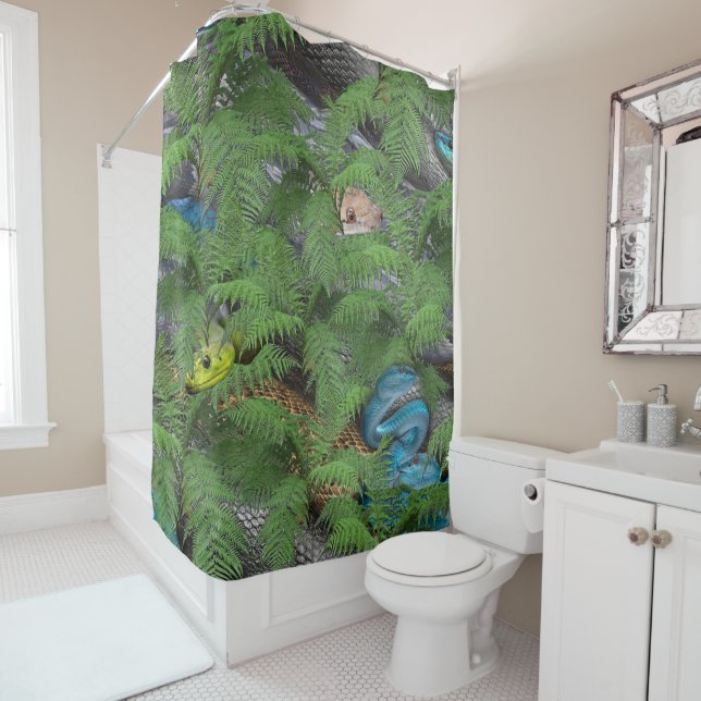 Rideaux De Douche Joyeuse jungle africaine (En situation)