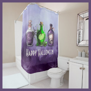 Rideaux De Douche Joyeux Jar d'apothecaire d'Halloween