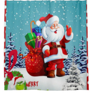 Rideaux De Douche Joyeux Noël