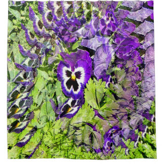 Rideaux De Douche Joyeux Pansies...