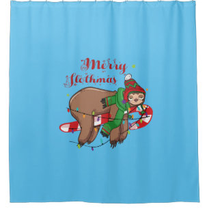 Rideaux De Douche Joyeux Slothmas