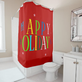 Rideaux De Douche JOYEUX VACANCES Design festif