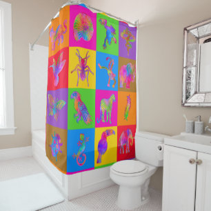 Rideaux De Douche Jungle Madness 9 Pouces Blocs Cheater Quilt
